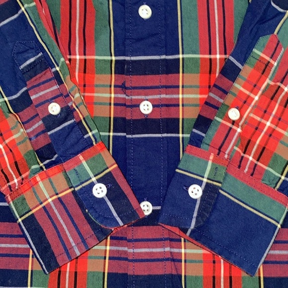 CREWCUTS RE-IMAGINED by J CREW plaid tartan button down long sleeve NEW size M - Picture 4 of 12